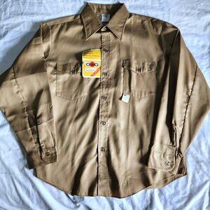 Vintage GWG Work Shirt Button Up Collared 17 1/2 Neck New with Tags